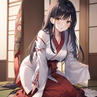 視線の先の光景「毒牙にかかった巫女　長女との(せ……肉体言語を用いた)対話」　画像のみ