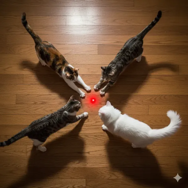 四匹の猫と赤い光の秘密会議