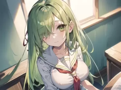 #19 緑髪少女