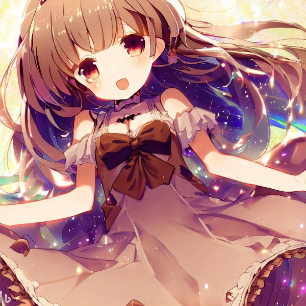 キラキラ～(ドレスを着た女の子)