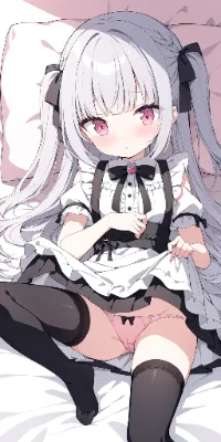 白髪ツーサイドアップのロリっ娘