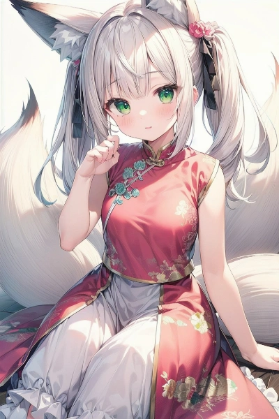 きつね耳っ娘　ありあ　チャイナ服