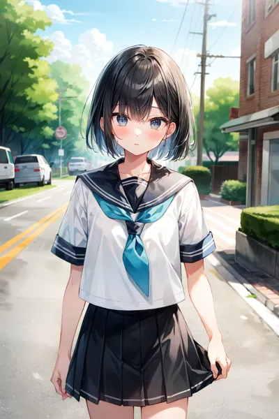 制服姿の男の子