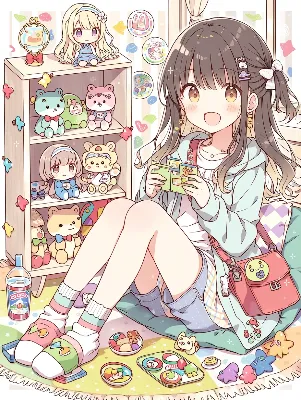 ぬいぐるみ部屋での幸せな午後