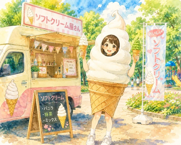 冷たくおいしいソフトクリームいかがですか
