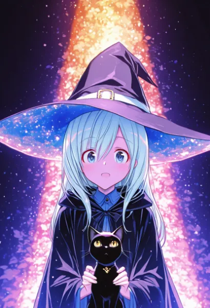 星空の魔女と黒猫の秘密の夜