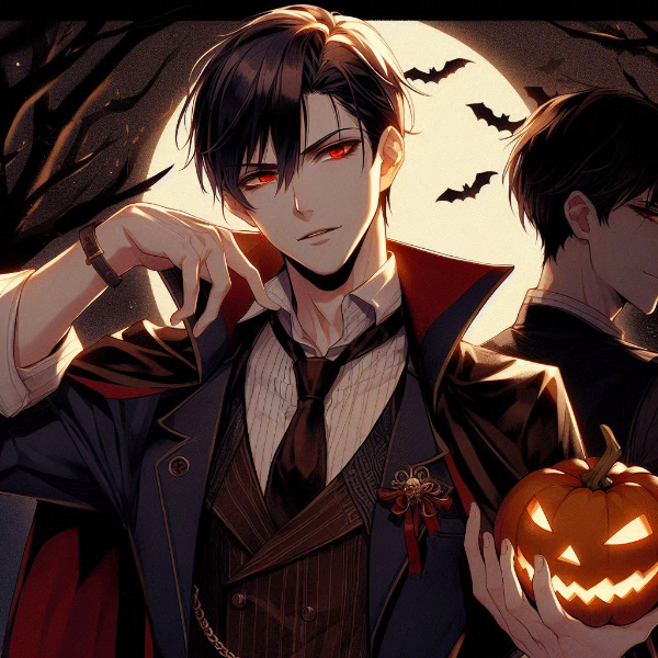 赤目な、ヴァンパイアな黒髪短髪男性★その1(6枚)