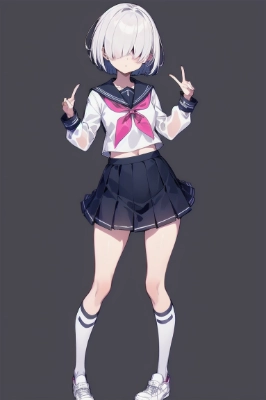 メカクレ