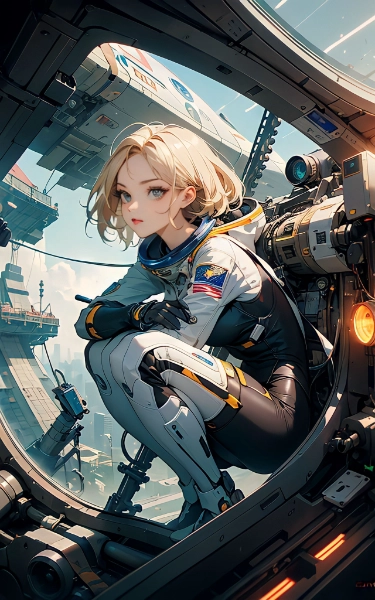 宇宙船のパイロット(4枚)