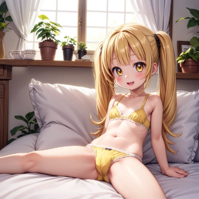 金髪な娘の下着