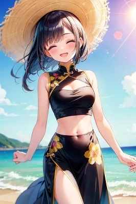 チャイナサマードレスの女の子です