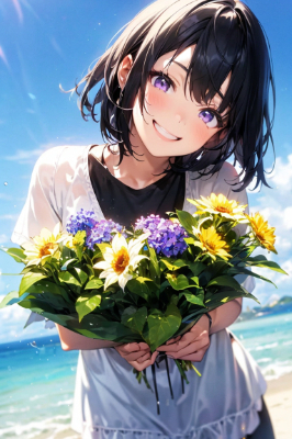 花束と