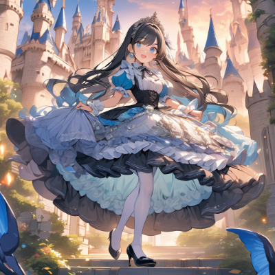 夕暮れの黒髪姫