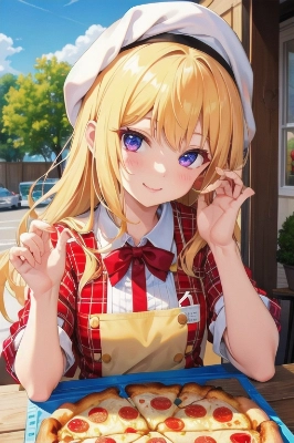 美少女 ピザ