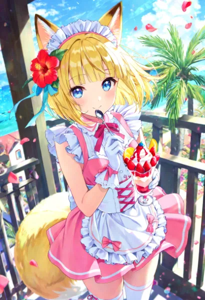 無人島カフェの甘いひと時