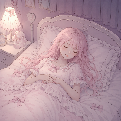 おやすみ🌙（ピンクちゃん）