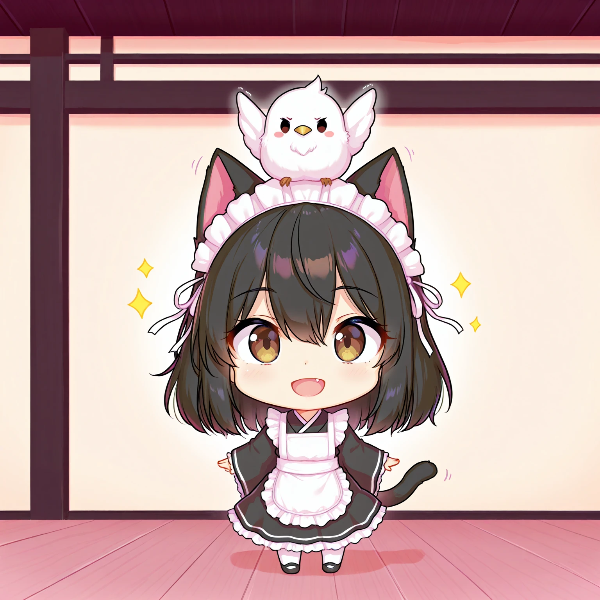 黒猫さんと共演チュン