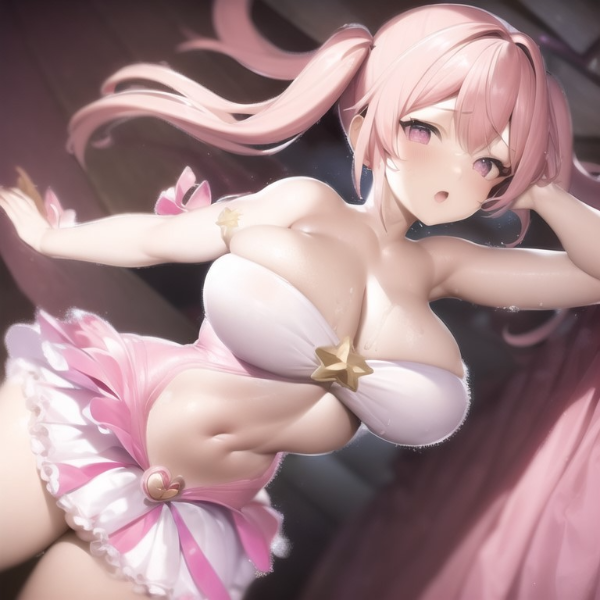 桃髪の魔法少女