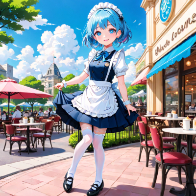 朝のカフェ