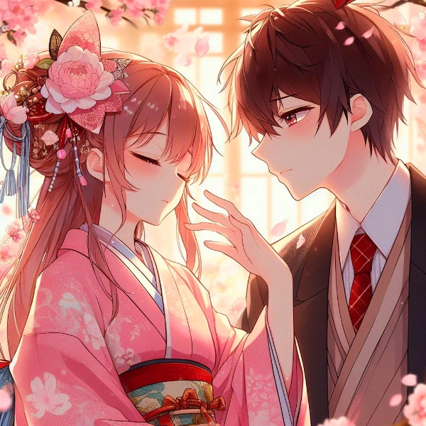 桜と高校生カップル♥(7枚)