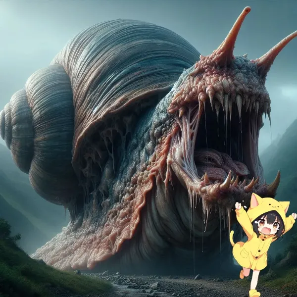 でっかいカタツムリニャ～(TOT)