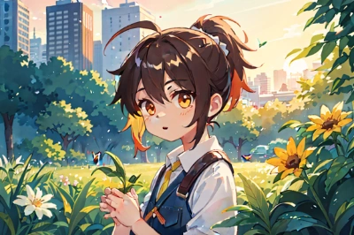 花と男の娘。