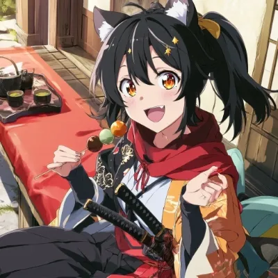 猫耳剣士のだんごでほっこり