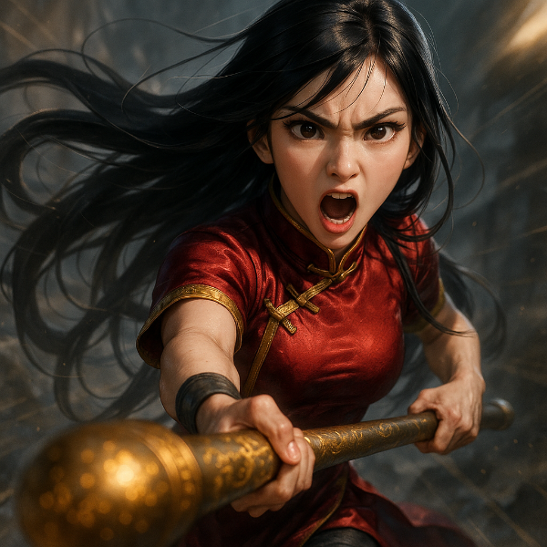 紅蓮の戦士、怒りの一撃