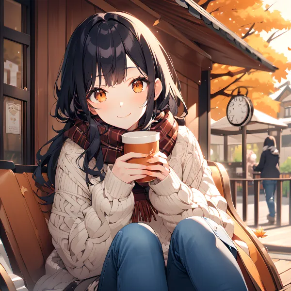 テラスでほっと一息