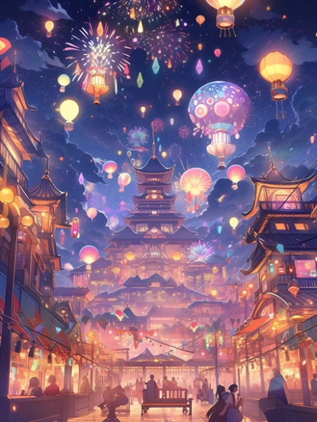 No.320 綺麗な祭りの夜