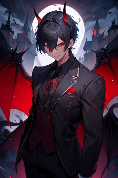 角付き悪魔の、黒髪短髪男性★（22枚）