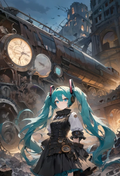 瓦礫の町と少女