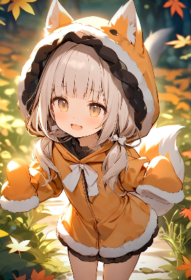 キツネちゃんと秋の色