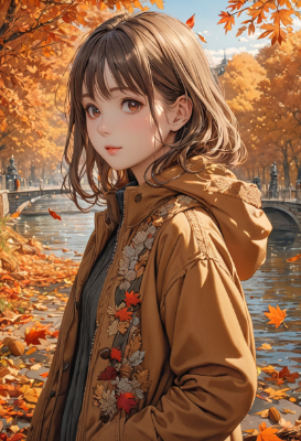 お題：少女（秋・川辺）