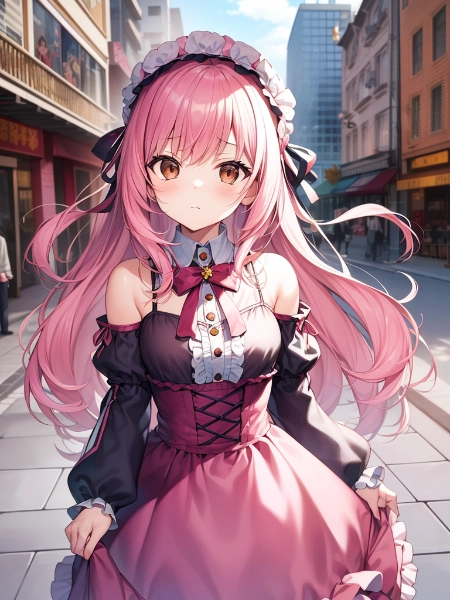 ピンク髪の女の子4