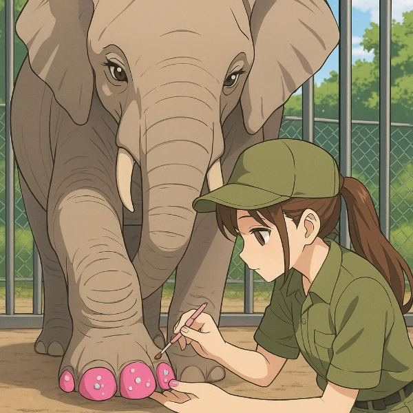 象のネイルアート