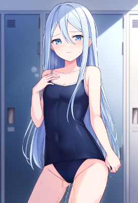 宵崎奏-スク水おもらし2