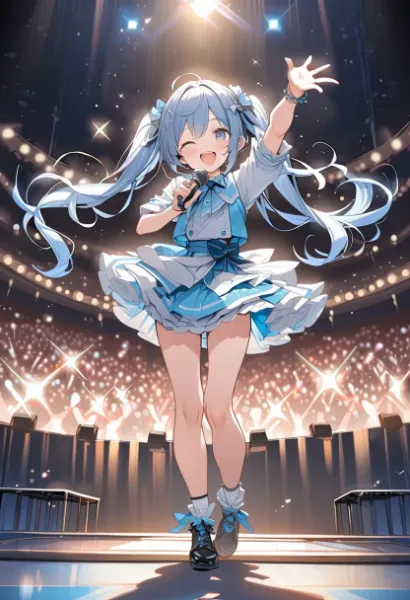 青髪のアイドル