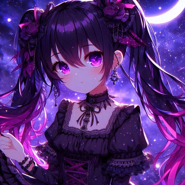 長髪黒髪ツインテールな、黒ゴス少女★(15枚)