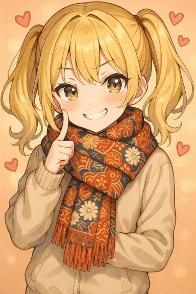 和柄マフラーといたずらハート