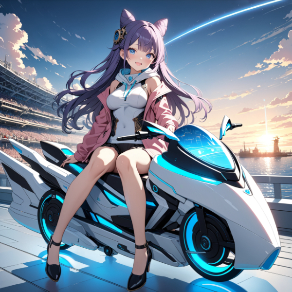 飛行出来そうなバイクっぽい乗り物を描きやがれください。