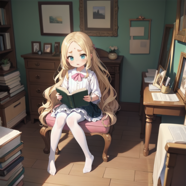 辞書を読むおでこちゃん