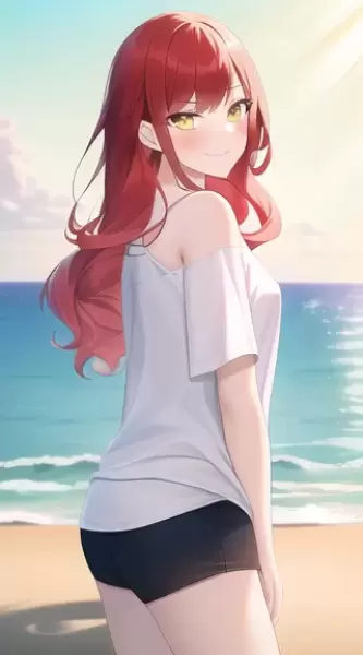 振り返る幼馴染