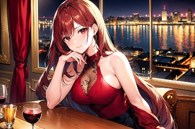 ワインレッドな女の子