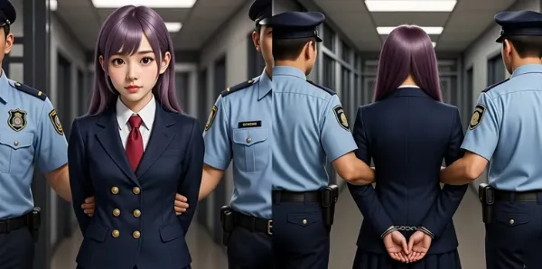 女子高生由美逮捕連行