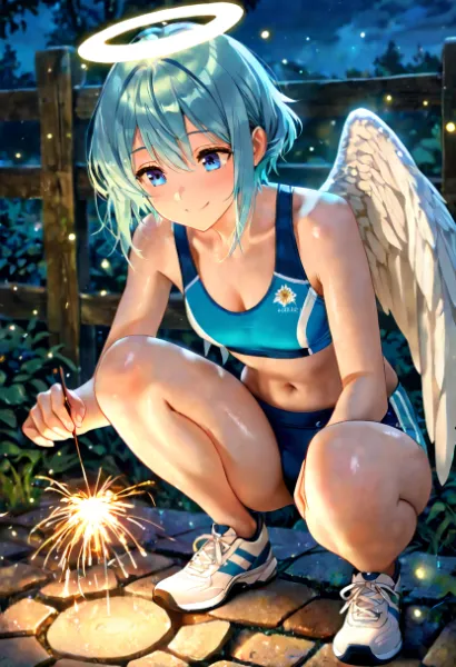 ボーイッシュ天使さんと線香花火！