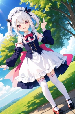 白髪メイドちゃん