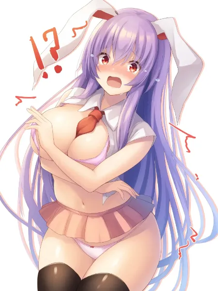 うどんげちゃんの災難 ～ 衣服縮小異変勃発！ ブラジャーとパンティも縮んでやんやんいや～ん💕 むちむちナイスバディ強制露出ハプニング編 ～
