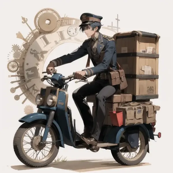 スチームパンクの郵便屋さん