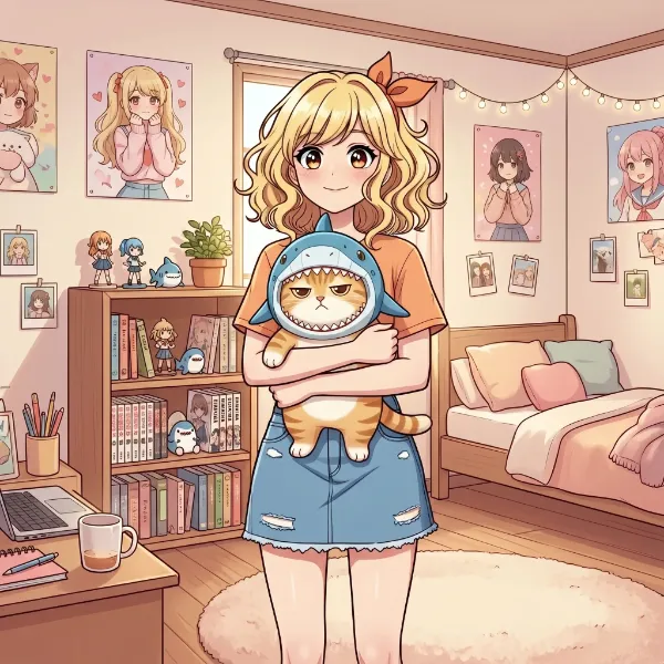 作者のマスコットキャラをだいた「ひかり」